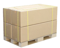 積層桁パレット　ロールケースと組み合わせることでロール状製品の効率の良い運搬が可能です。